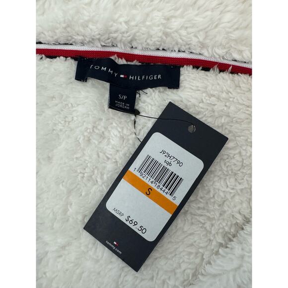 NWT Tommy Hilfiger teddy bear Full zippered High neck vest off-white size small - Picture 3 of 10